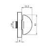 Door handle A 305 - DH-A2-A305-GE-ROS-WC-L/R-MATT