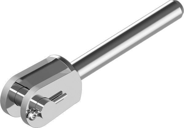 Wire cable barrel term stain steel A4 fork welded, Wire cable barrel terminal, M831644, FRK-BARLTRML-WELDED-A4-D4