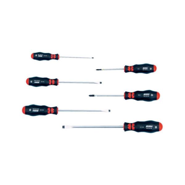 Picture for category Screwdriver set, round blade, PH/slotted, 6 pieces