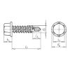 Drilling screw, hexagon head with collar pias&lt;SUP&gt;&reg;&lt;/SUP&gt; - SCR-DBIT-WS7-(A3K)-4,2X13