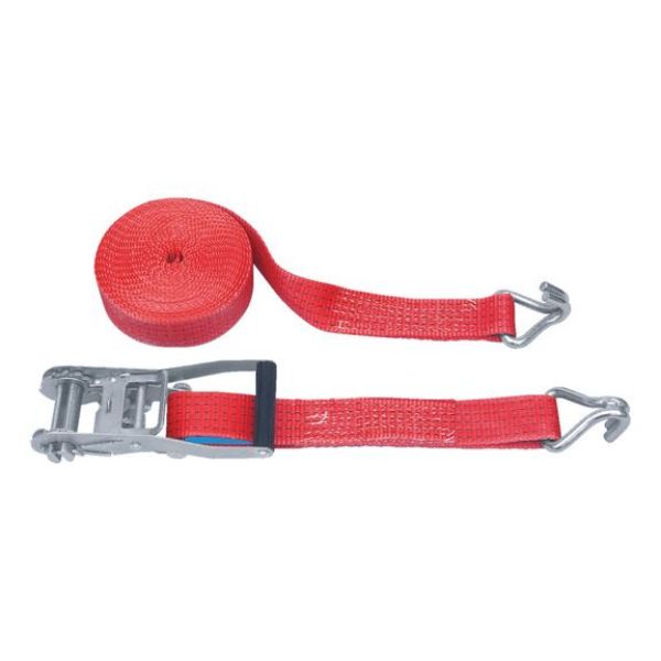 Ratchet Lashing Belt Standard with Double Pointed Hook - LASHBL-RTCH-POINTHOOK-5T-W50MM-L10M
