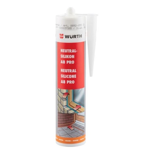 Neutral silicone A8 PRO  - SILSEAL-NEUT-(A8 PRO)-ALUMINIUM-310ML