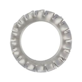 Serrated lock washer, externally serrated, shape A - WSH-SER-DIN6798-A2-AZ-D8,4