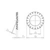 Serrated lock washer, externally serrated, shape A - WSH-SER-DIN6798-A2-AZ-D8,4