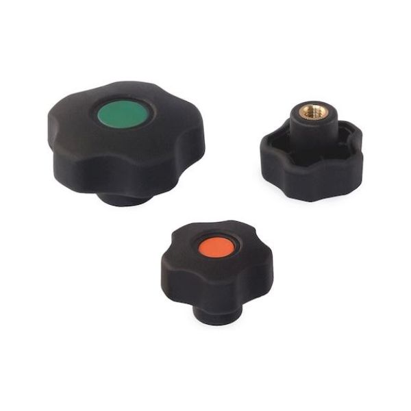 Star-shaped handle with blind hole thread - STARGRP-IT-BRS-M6X28