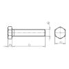 Hexagonal bolt with thread up to the head - SCR-HEX-ISO4017-10.9-WS24-M16X80