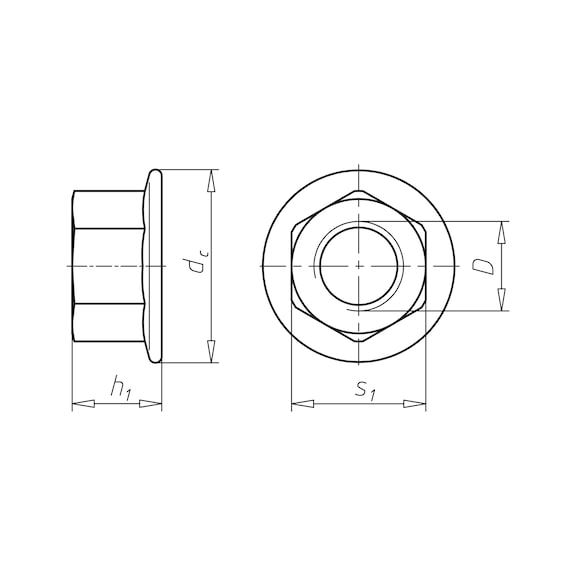 WÜRTH Malta Online Shop-Hexagon nut with flange