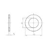 Flat washer without chamfer - WSH-ISO7089-200HV-(HDG)-10