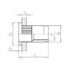 Rivet nut with flat head and knurled shank - NUT-RIV-MHD-(3,0-5,5)-A2-16,0-M5