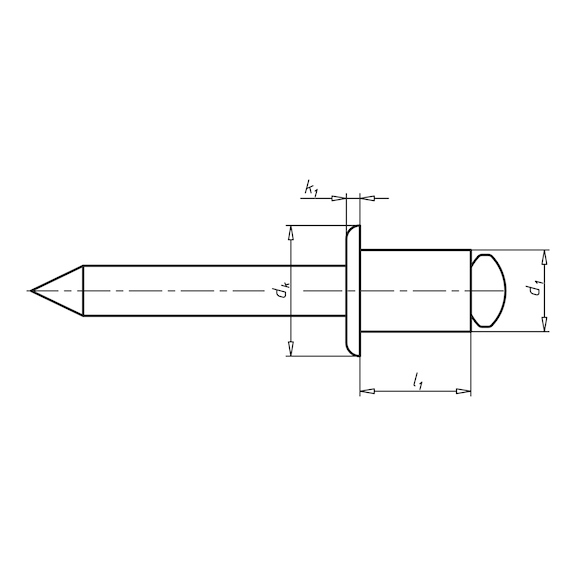 WÜRTH Malta Online Shop-Blind rivet, open, with break mandrel and flat head