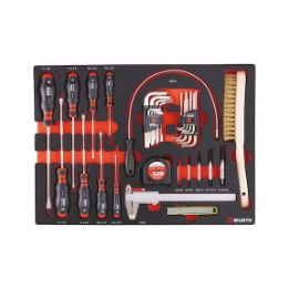 System assortment 8.4.1, screwdriver and ratchet key - SCRDRIV/ANGLWRNCH-SA-MB-8.4.1-35PCS