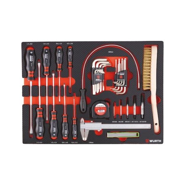 System assortment 8.4.1, screwdriver and ratchet key - SCRDRIV/ANGLWRNCH-SA-MB-8.4.1-35PCS