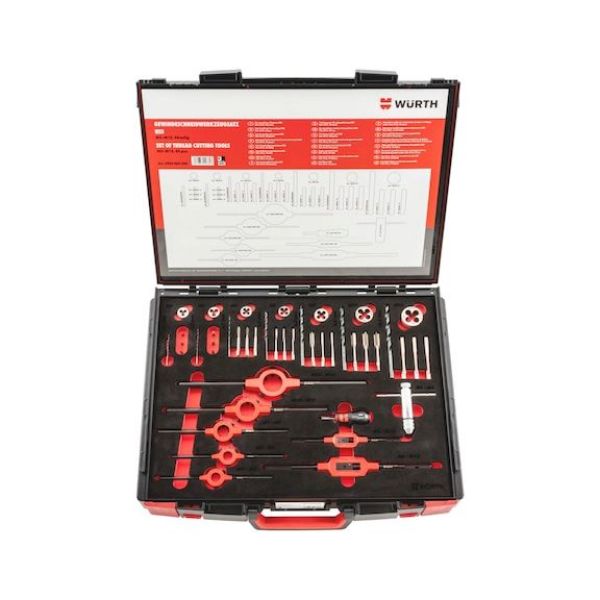 Thread cutting tool set HSS M3-M12 44 pcs - THRCTR-SYSKO-HSS-2.0-(M3-M12)-44PCS