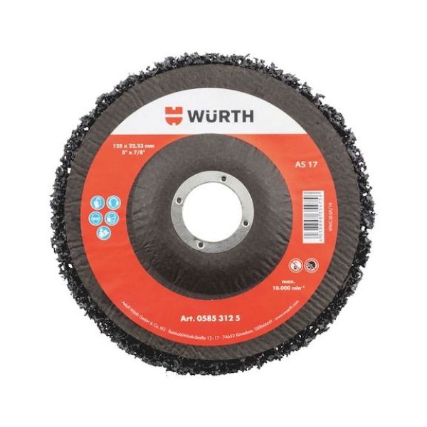 Nylon abrasive fleece disc - SNDDISC-NYLFLC-CLTHPLTE-D150MM