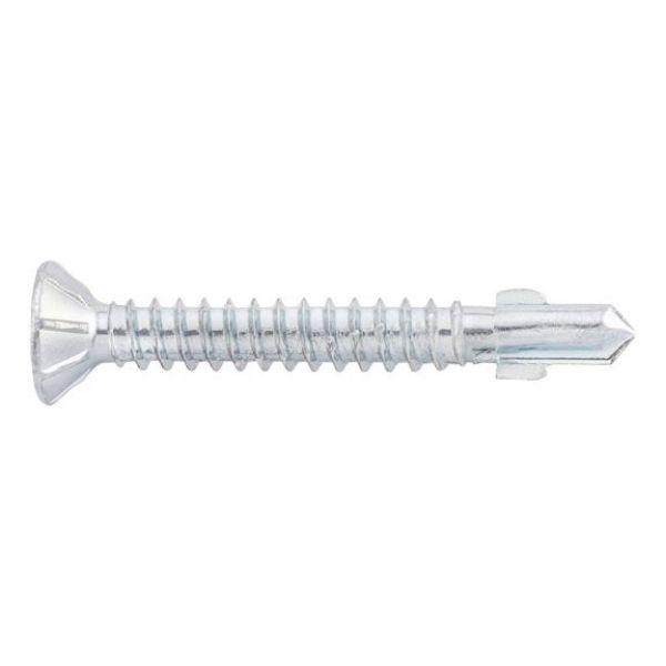 Wing-tip drilling screw with countersunk milling head With AW drive PIAS&reg; - SCR-DBIT-WING-CS-CUTHD-AW25-(A3K)-5,5X38