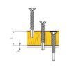 Wing-tip drilling screw with countersunk milling head With AW drive PIAS&reg; - SCR-DBIT-WING-CS-CUTHD-AW25-(A3K)-5,5X38