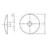 Cover cap for head-hole-drilled screw - CAP-(01743)-R9010-PUREWHITE-D12/2,5