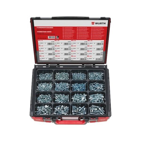 Screw cylinder head, assortment - SCR-CYL-SYSKO-ISO4762-8.8-(A2K)-960PCS