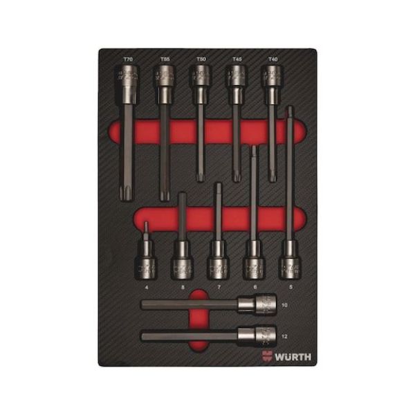 Picture for category Socket wrench insert TX 1/2 inch 4.4.1, 12 pcs