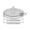 Furniture glider Base module - FRNSLID-BASIS-SCREW-BLACK-D40MM