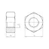 Hexagonal nut, imperial - NUT-HX-FIN-GR5-(ZN)-3/8_24