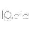 Circlip For shafts, standard design, shape A DIN 471, spring steel, phosphated and oiled - CRCLIP-SHFT-DIN471-A-100X3,0