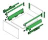 Picture of DWD XP Pot drawer H95 with rectangular railing — Single set