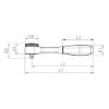 Reversible ratchet 1/4 inch with 360&deg; turning handle - RTCH-TWIST-HANDLE-1/4IN-135MM