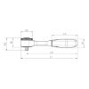 Reversible ratchet 3/8 inch with 360&deg; turning handle - RTCH-TWIST-HANDLE-3/8IN-175MM