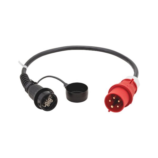 Adapter For mobile charging station mode 2 type 2 UNI - AY-CHRGSTA-ELVEH-ADAPTER-32A-22KW-RED