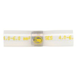 Heat-shrink solder connector - BUTTCON-SLDR-HSHRTUBE-YELLOW-(4,0-6,0)
