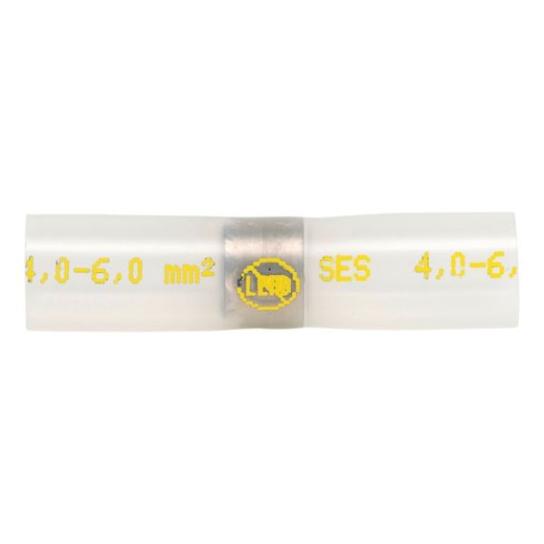 Heat-shrink solder connector - BUTTCON-SLDR-HSHRTUBE-YELLOW-(4,0-6,0)