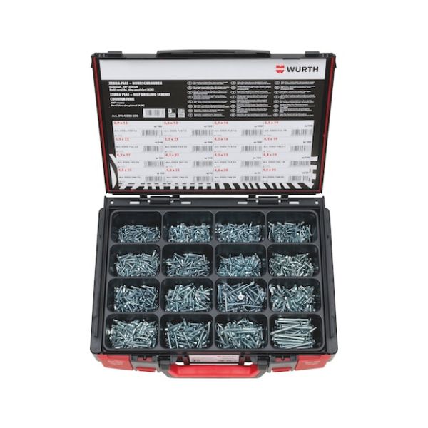 pias&lt;SUP&gt;&reg; &lt;/SUP&gt; countersunk head drilling screw assortment 1453 pieces in system case 4.4.1. WN 205 - DRLSCR-SYSKO-CS-AW-(A3K)-1453PCS