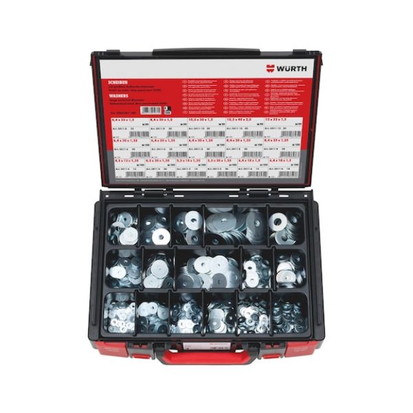 Wing repair washer assortment 1400 pieces in system case 4.4.1. Tolerance DIN 522 - FENDWSH-SYSKO-DIN522-(A2K)-1400PCS
