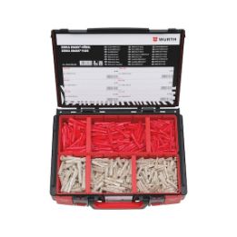 Shark&lt;SUP&gt;&reg;&lt;/SUP&gt; plastic anchor assortment ZEBRA&lt;SUP&gt;&lt;/SUP&gt; 530 pieces in system case 4.4.1. - DWL-SYSKO-PLA-530PCS
