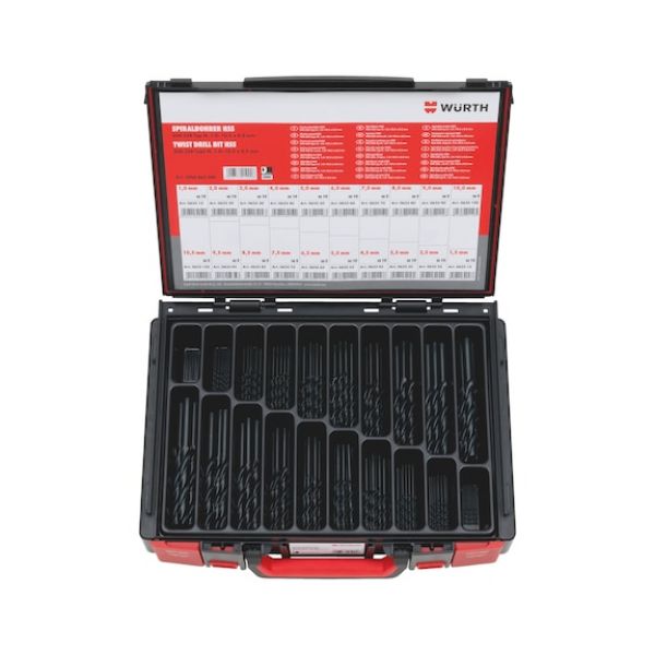 Twist drill bit assortment HSS DIN 338 type RN 118&deg;. 155 pieces in system case - TWSTDRL-SYSKO-RN-DIN338-HSS-155PCS