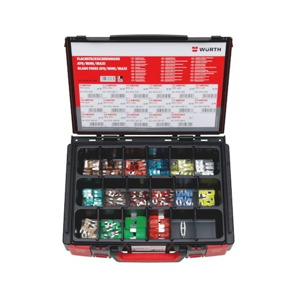 Flat blade fuses ATO/MINI/MAXI SILVER assortment 151 pieces in system case 4.4.1 - FLBLDEFSE-SYSKO-ATO-(MINI-MAXI)-151PCS