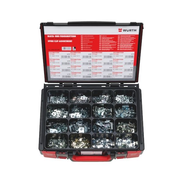 Sheet metal/spring nut assortment 1375 pieces in system case 4.4.1. - NUT-(SHTMET/SPG)-SYSKO-ST-UNCOL-1375PCS