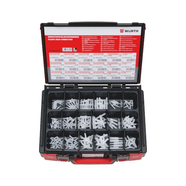 Plastic hose connector assortment 155 pieces in system case - HOSECON-SYSKO-PLA-155TLG