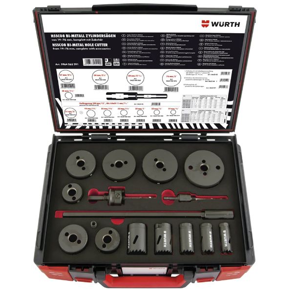 Picture of Hole Saw Kit - 16 Pieces (19mm to 76mm)