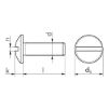 Slotted round head screw W-0231, steel 4.8, zinc-plated, with slot - SCR-MHD-4.8-SL-(A2K)-M6X15