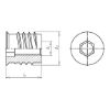 Type SKD coupling sleeve With hexagon socket and flange - COMPDSKT-SKD-16X18-M8