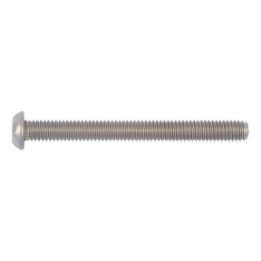 Half round head safety screw with hexagon socket and pin Similar to ISO 7380-1, A2-070 stainless steel, plain - SCR-BUT-A2/070-(TX30-PIN)-M6X20