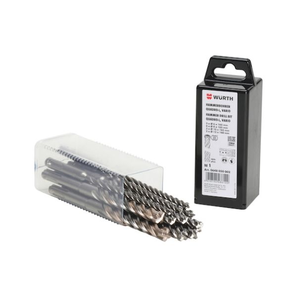 Hammer drill bit multi-pack Plus Quadro-L Vario, 12 pieces - DRL-HAM-SORT-PLUS-Q-LV-12PCS