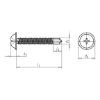 Drilling screw, pan head with collar and H cross recess pias<SUP>®</SUP> - SCR-DBIT-PANHD-FLG-H2-(ZFBH)-4,2X25