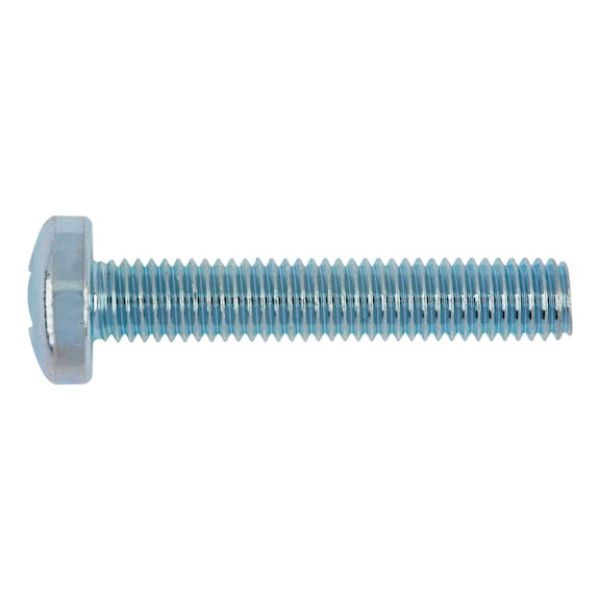 Flat-head screw with H cross recess ISO 7045, steel 4.8, zinc-plated, blue passivated (A2K) - SCR-PAN-ISO7045-4.8-H2-(A2K)-M4X8