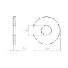 Rubber washer, Pak-free SBR/NR 70, 70 ± 7 Shore A - WSH-RUBBER-PAKF-8X30X7
