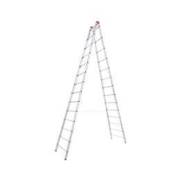 Aluminium runged stepladder - STANDLDR-ALU-2X14RUNGS