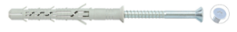 Plastic frame anchor W-FRA 10 galvanised steel - DWL-(W-FRA10)-PLA-(A2K)-TX40-70-10X140