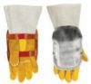 Picture of HIGH HEAT REFLECTIVE FIBER GLASS HANDSHIELD WITH LEATHER BACK